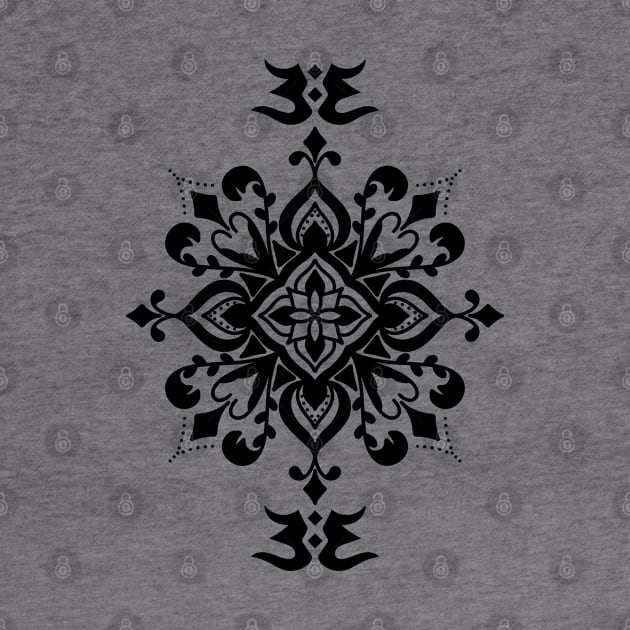 Ornamental Black Design1 by Kiyiya Designs